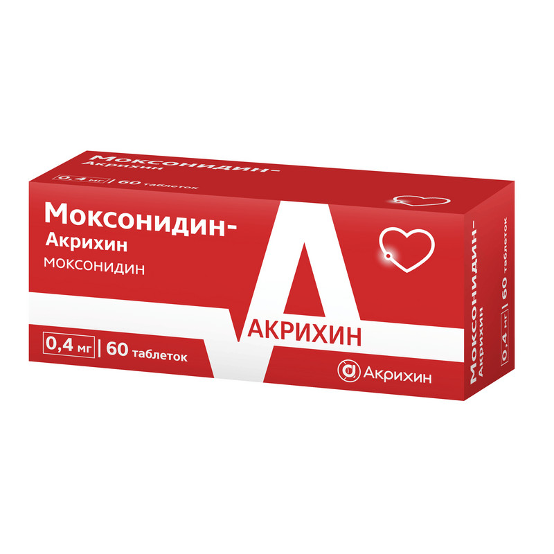Моксонидин-Акрихин 0,4 мг таблетки 60 шт