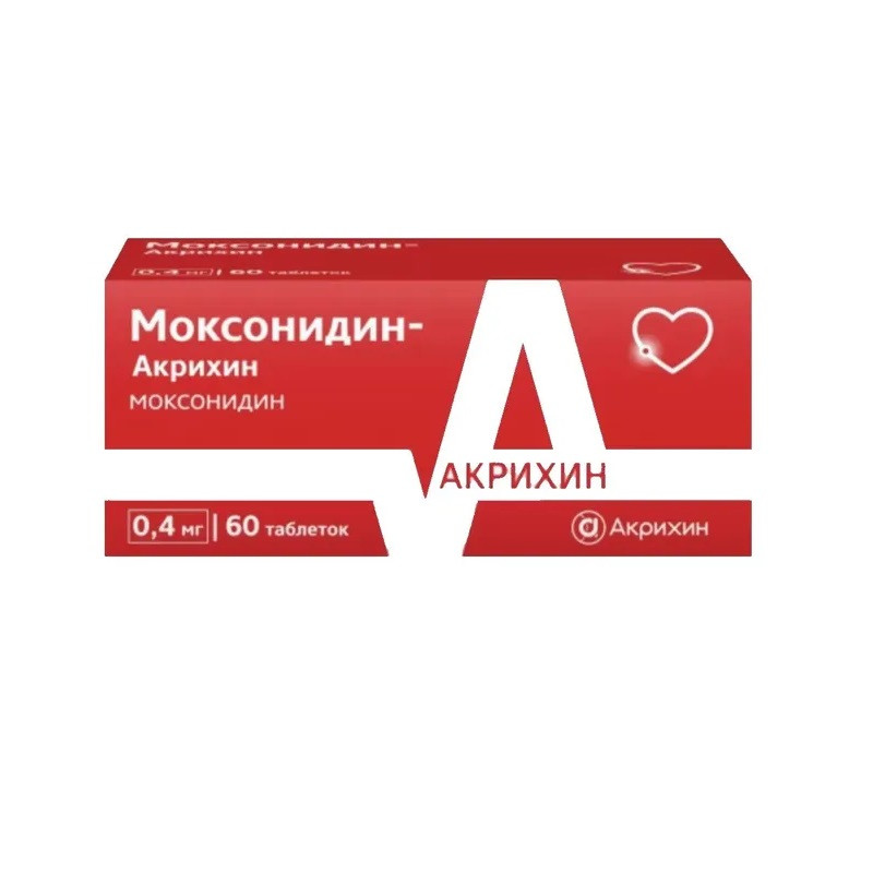 Моксонидин-Акрихин 0,4 мг таблетки 60 шт