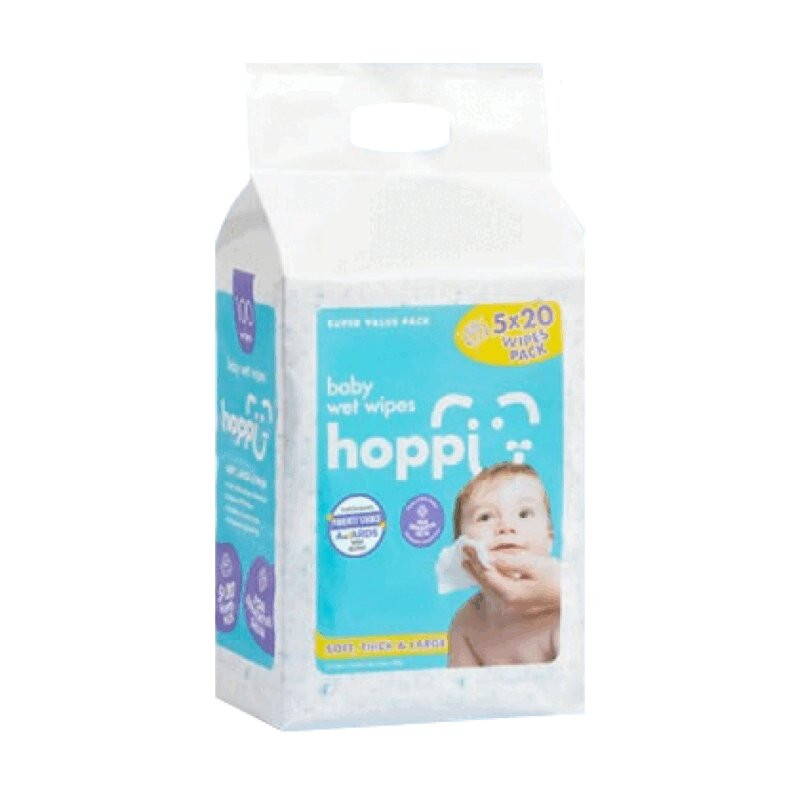 Hoppi Салфетки влажные детские 100 шт