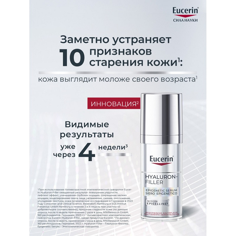 Eucerin Hyaluron-Filler Сыворотка антивозрастная эпигенетическая 30 мл