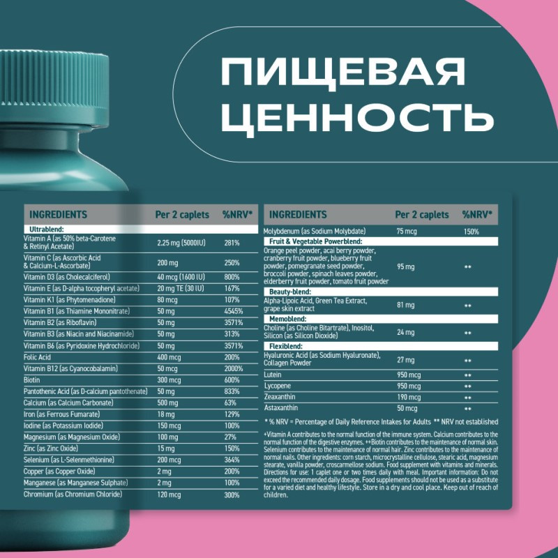 Uesupps Витаминно-минеральный комплекс для женщин таблетки 90 шт