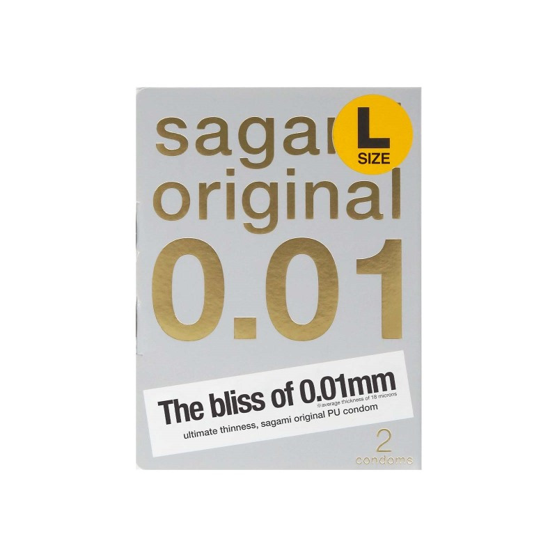 Sagami Original 0,01 Презервативы полиуретановые размер L 2 шт
