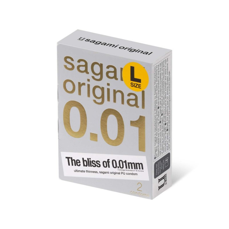 Sagami Original 0,01 Презервативы полиуретановые размер L 2 шт