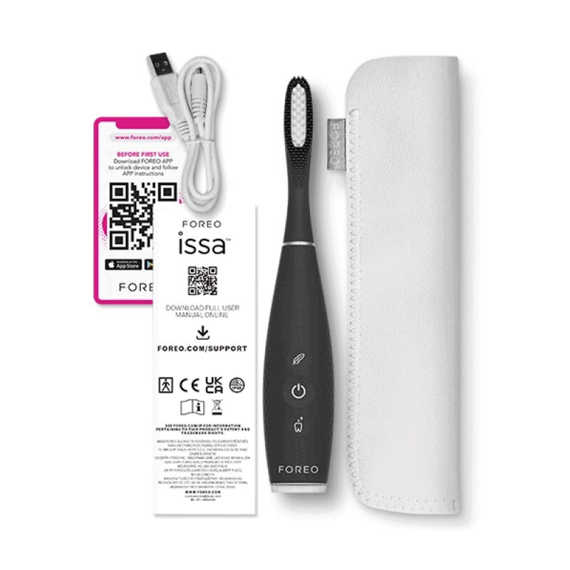 Foreo ISSA 4 Плюс Зубная щетка звуковая гибридная Черный