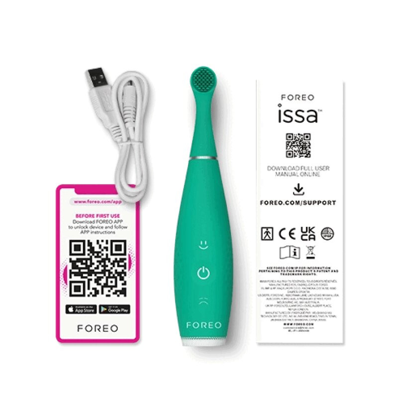 Foreo ISSA 4 Зубная щетка звуковая для детей Зеленый киви