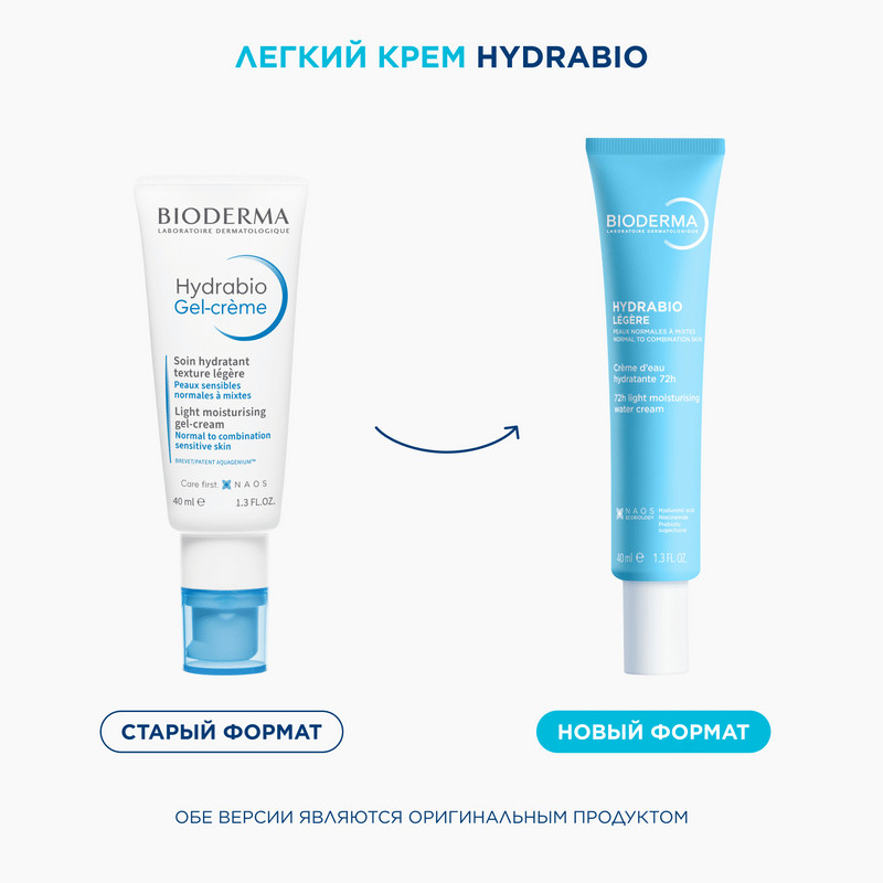 Bioderma Hydrabio Легкий крем для обезвоженной кожи 40 мл