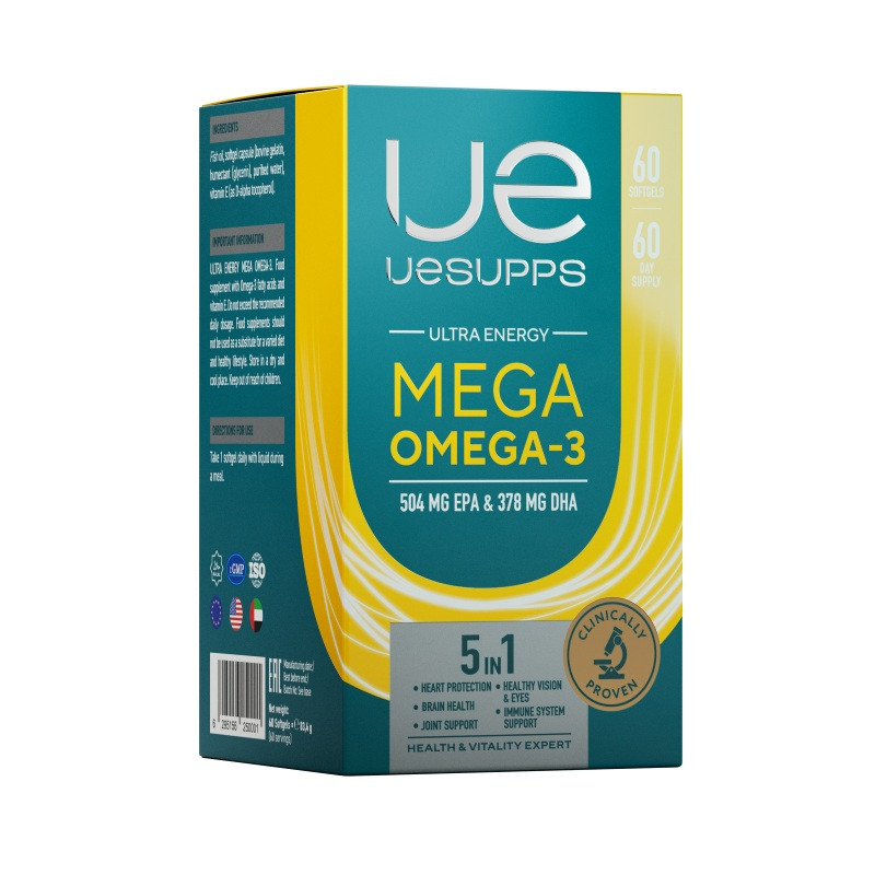 Уесаппс Ультра Энерджи Мега Омега-3 капс.60 шт