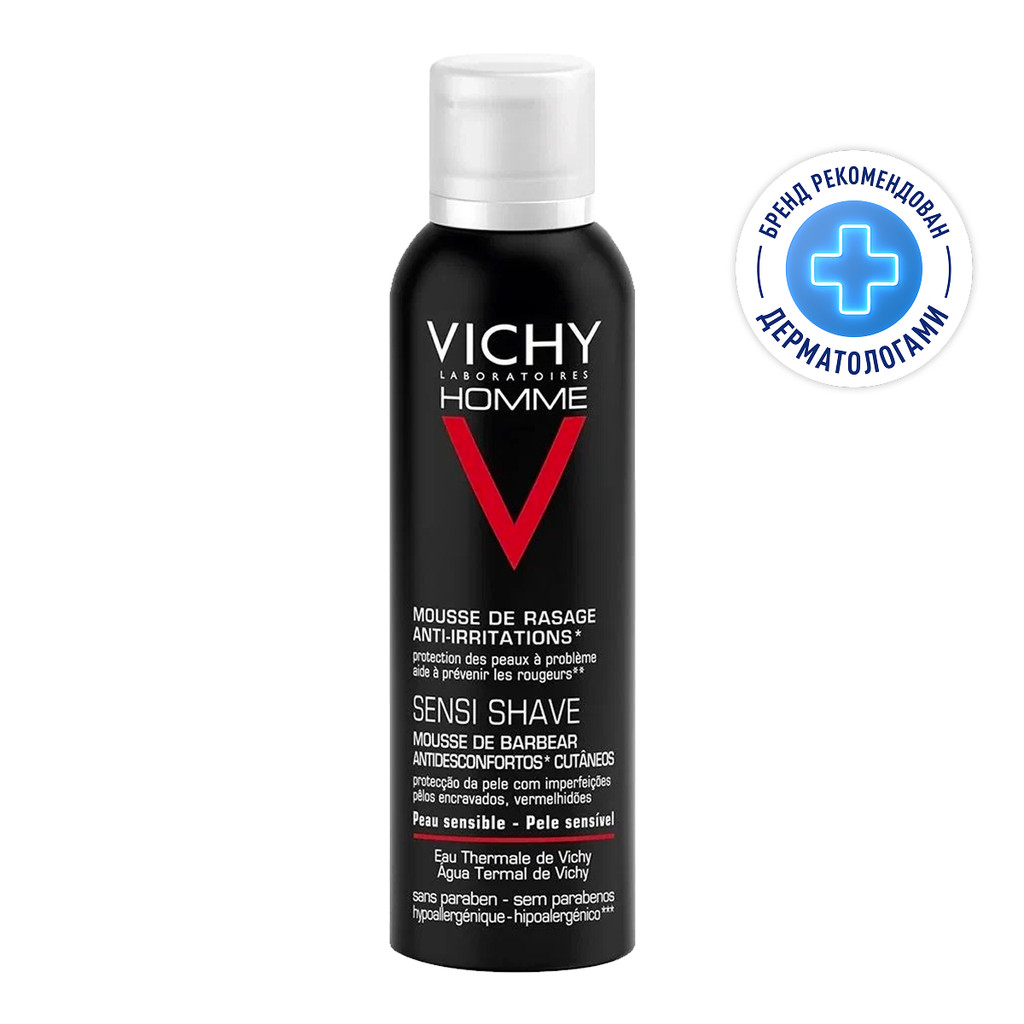 Vichy Homme Пена для бритья против раздражения кожи 200 мл