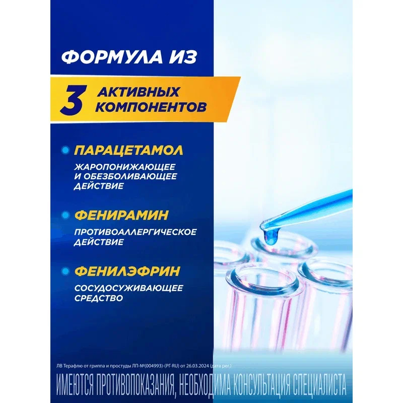 ТераФлю порошок для приготовления раствора Лесные ягоды 10 шт