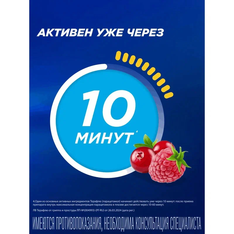 ТераФлю порошок для приготовления раствора Лесные ягоды 10 шт