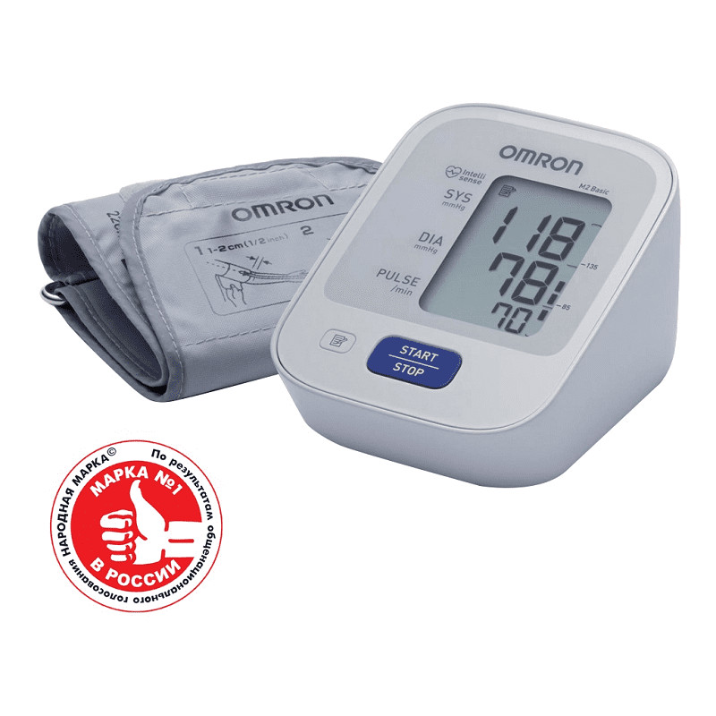 Omron Тонометр автоматический M2 Basic на плечо без адаптера с манжетой 22-32 см