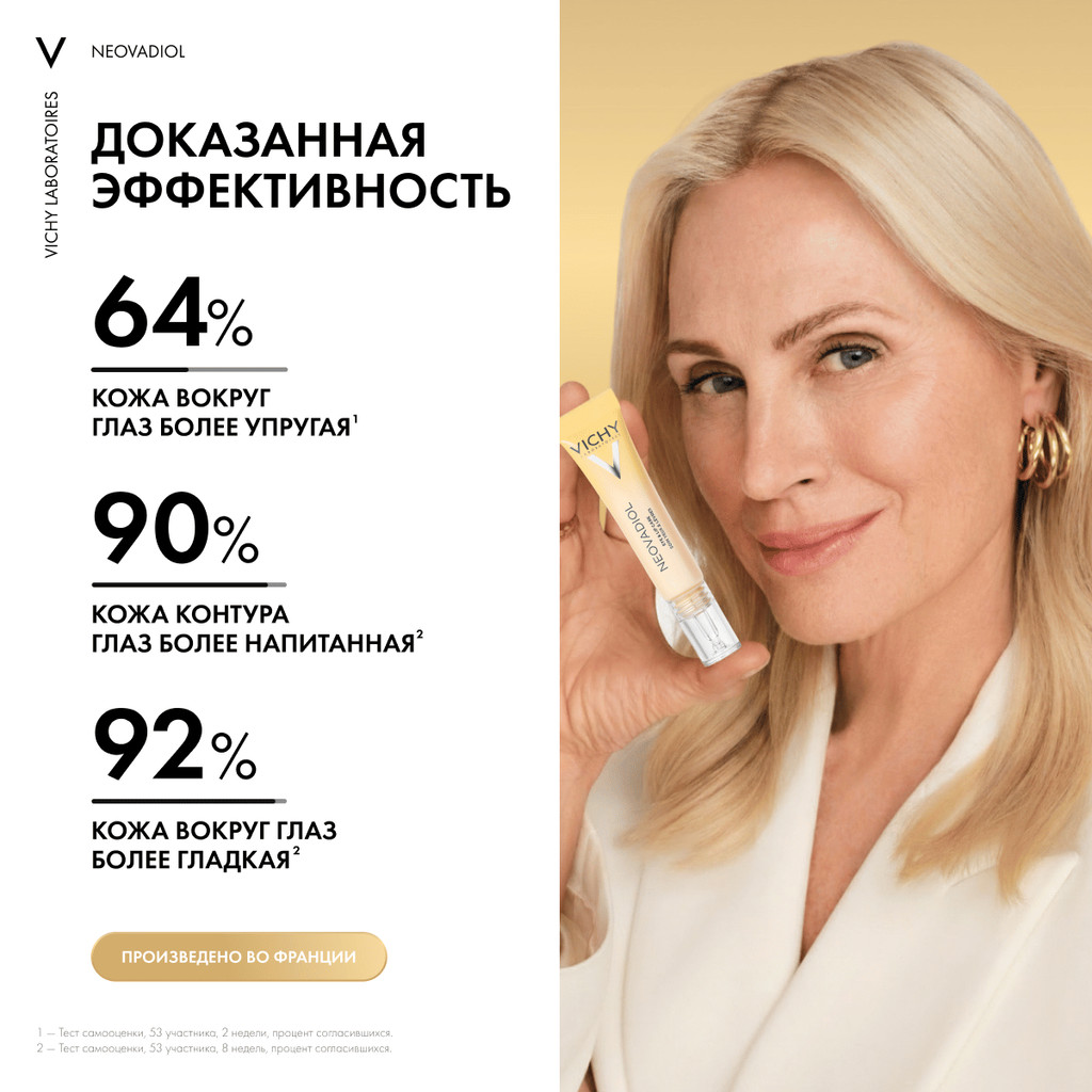 Vichy Neovadiol Антивозрастной крем-уход для кожи в области вокруг глаз и губ в период менопаузы 15 мл