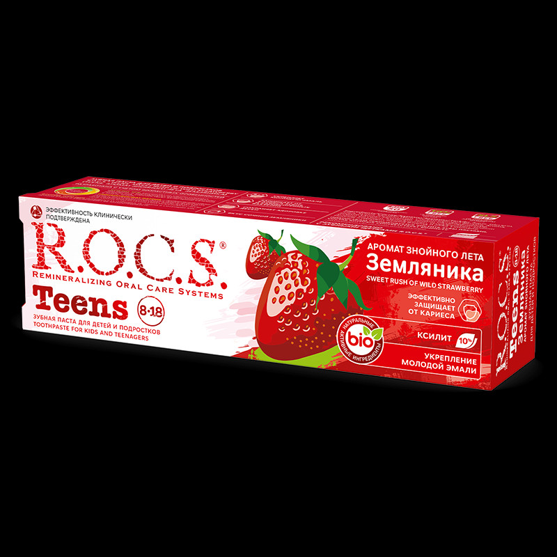 R.O.C.S. Teens Зубная паста для детей 8-18 лет Земляника 74 г