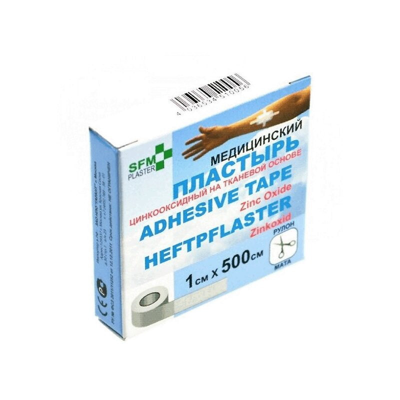 SFM Plaster Лейкопластырь фиксирующий на тканевой основе 1 см х 500 см 1 шт