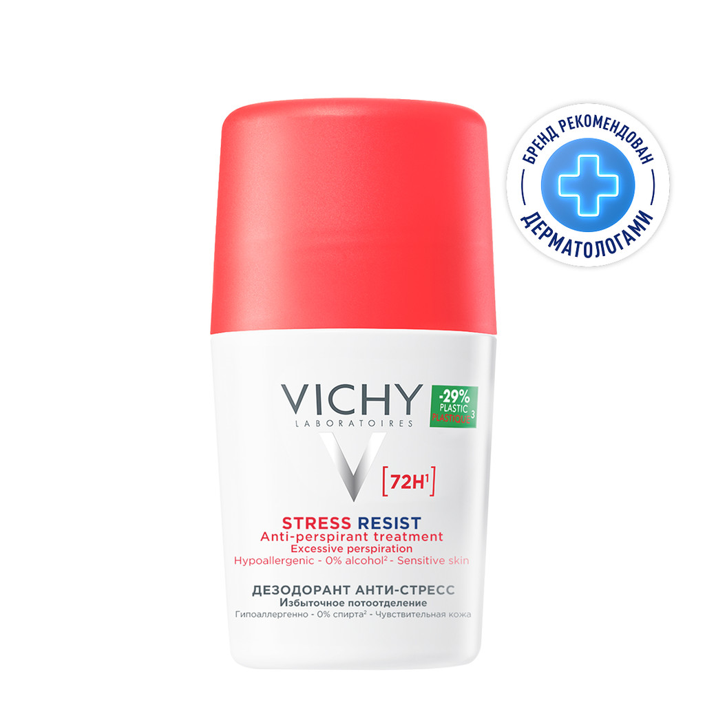 Vichy Дезодорант-антиперспирант шариковый анти-стресс защита 72 ч 50 мл
