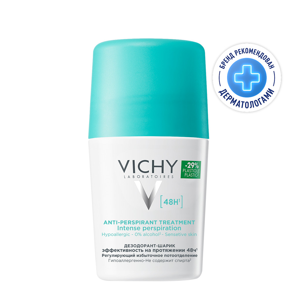 Vichy Дезодорант шариковый регулирующий избыточное потоотделение 48 ч 50 мл