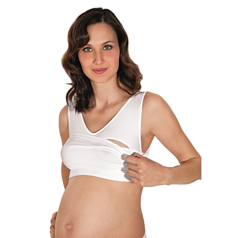RelaxMaternity Топ для кормления грудью без швов и застежек размер XL Белый