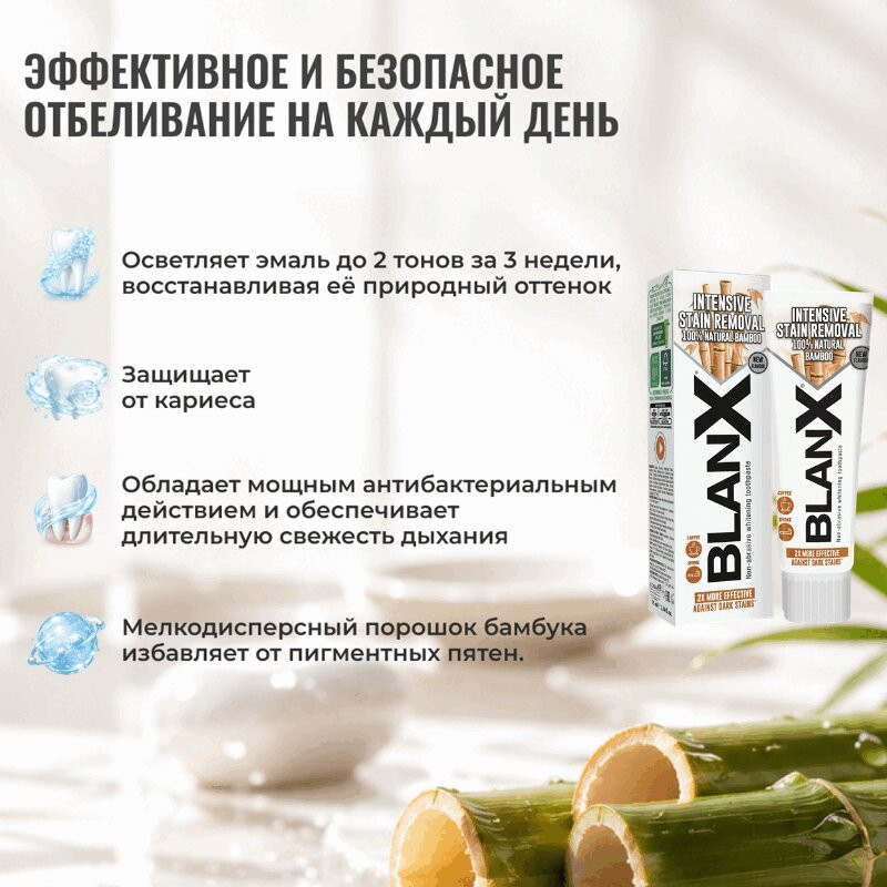 BlanX Intensive Stain Removal Зубная паста интенсивное удаление пятен 75 мл