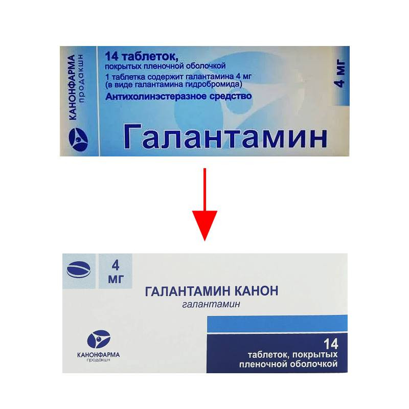 Галантамин Канон 4 мг таблетки 14 шт
