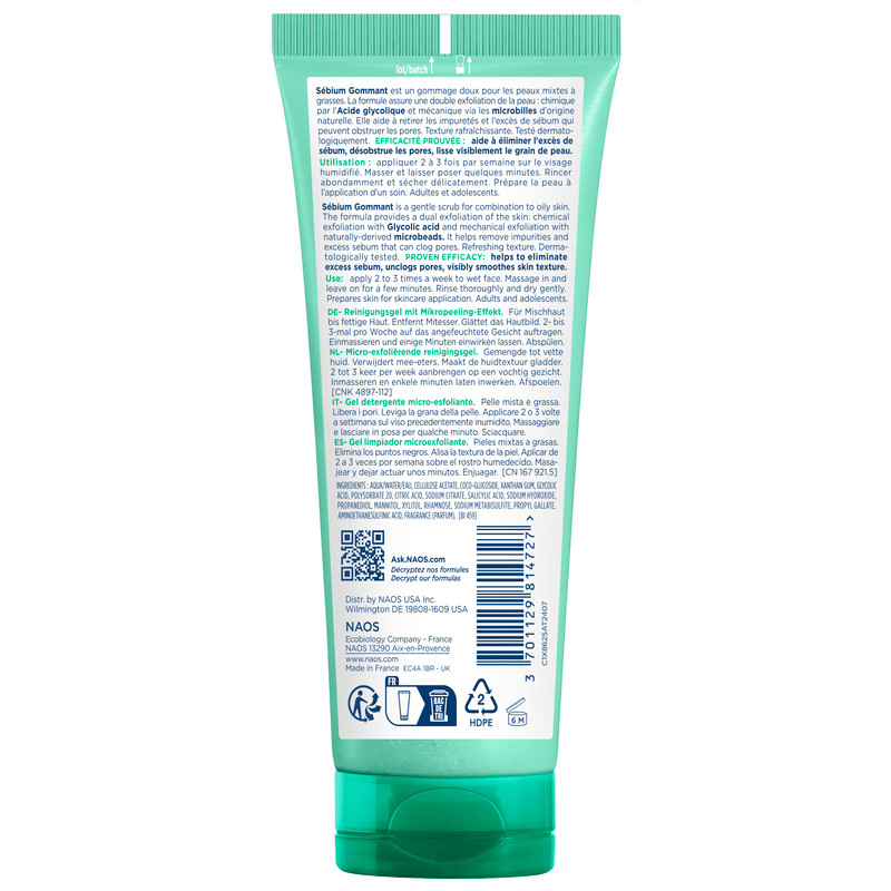 Bioderma Sebium Гель гуммирующий для жирной и проблемной кожи 100 мл