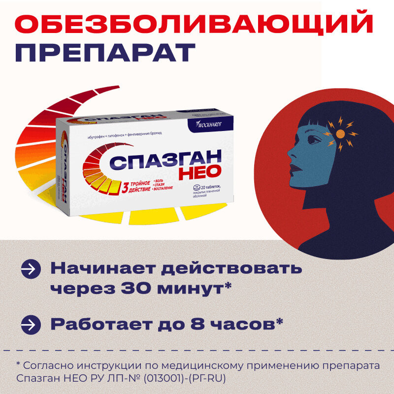 Спазган Нео таблетки 20 шт