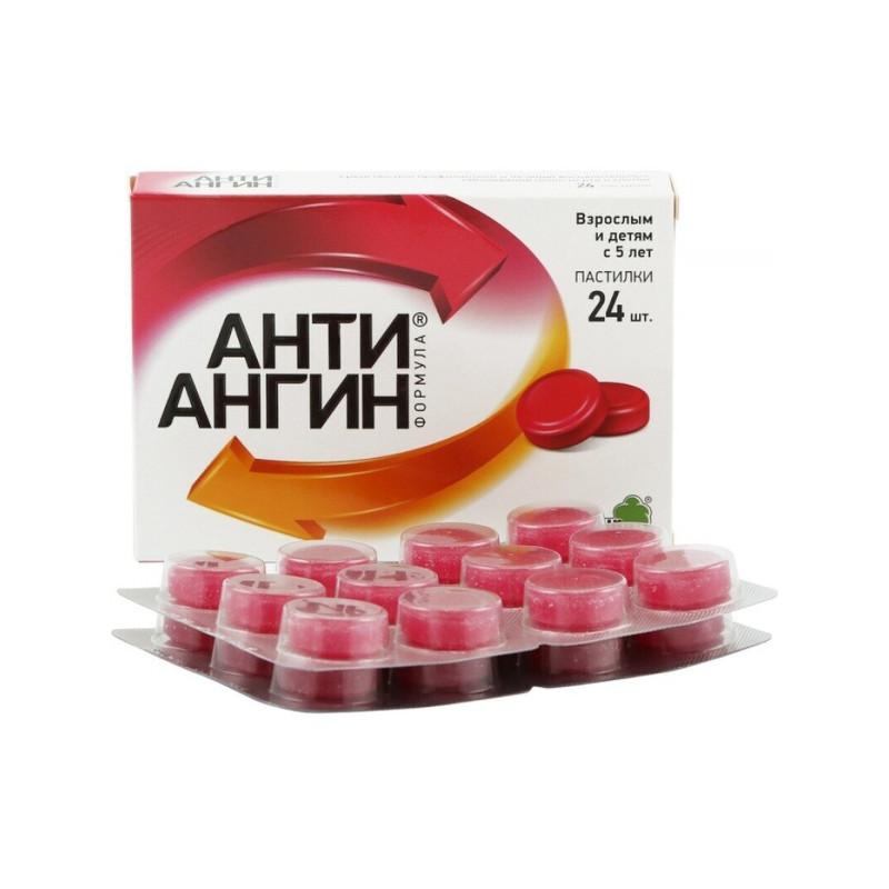 Анти-Ангин Формула пастилки для рассасывания 24 шт