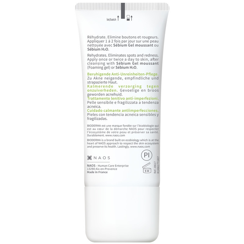 Bioderma Sebium Sensitive Крем увлажняющий успокаивающий для проблемной кожи 30 мл