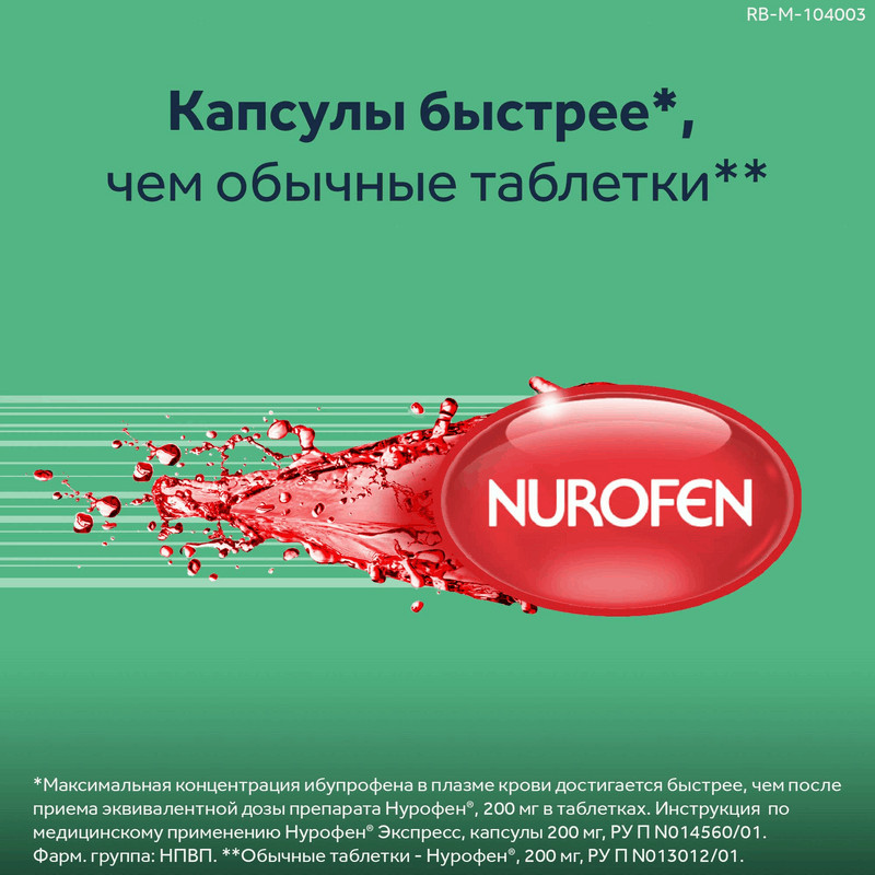 Нурофен Экспресс Форте 400 мг капсулы 30 шт