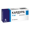 Кардура 4 мг таблетки 30 шт