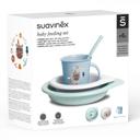 Suavinex Into The Forest Набор детский тарелка 450 мл + миска 300 мл + кружка + ложка Голубой