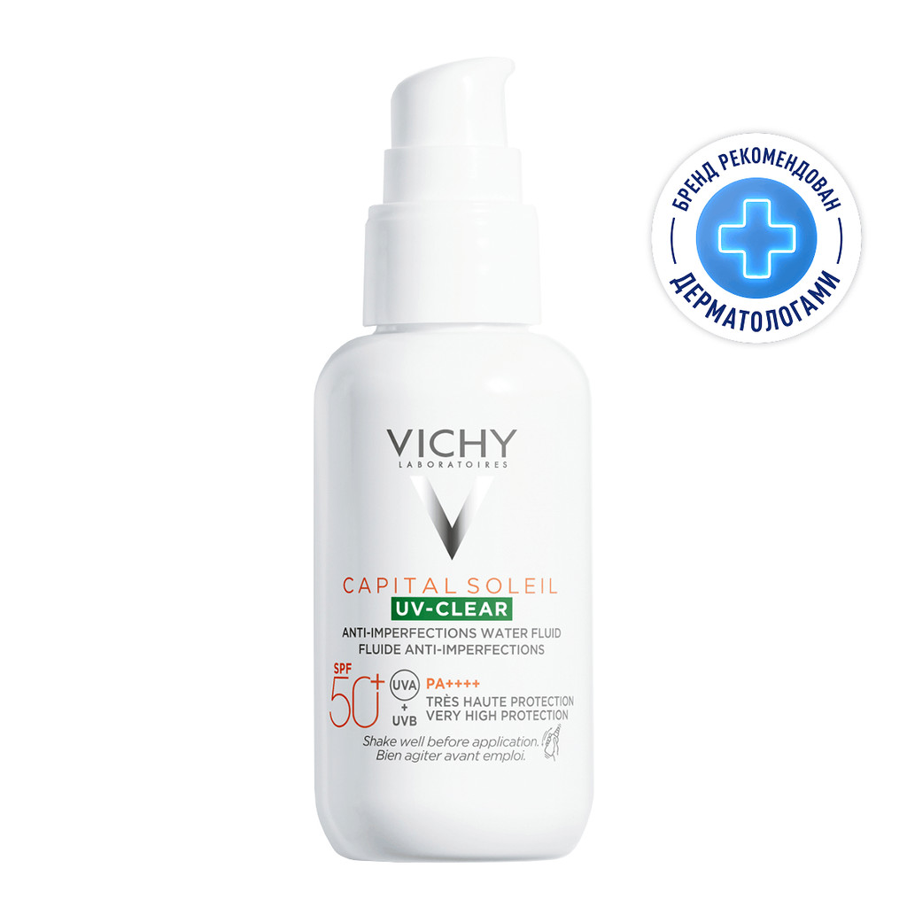 Vichy Capital Soleil UV-Clear Флюид солнцезащитный против несовершенств SPF 50+ 40 мл