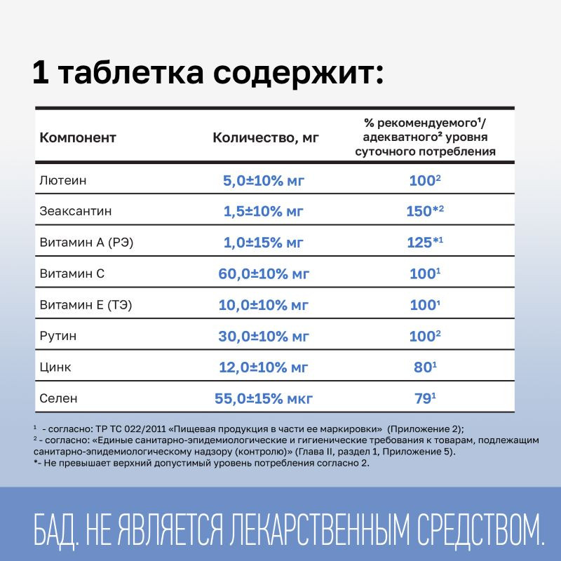 Gross Health Витамины для глаз таблетки 30 шт