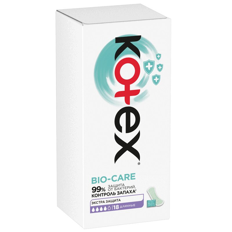 Kotex Bio-Care Прокладки ежедневные Длинные 18 шт