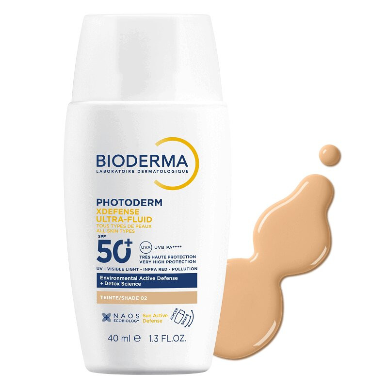 Bioderma Фотодерм Хдефенс Флюид солнцезащитный SPF50+ 40 мл светлый