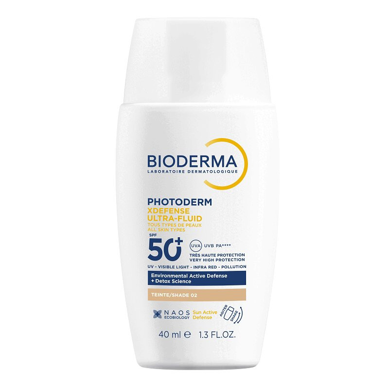 Bioderma Фотодерм Хдефенс Флюид солнцезащитный SPF50+ 40 мл светлый