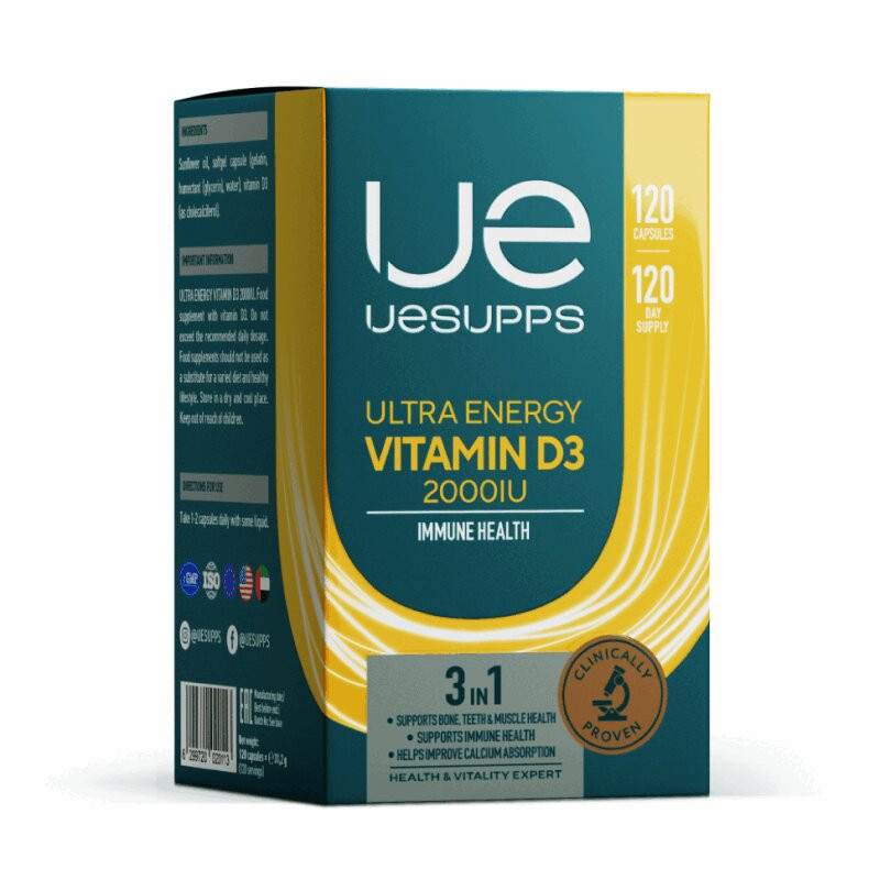 Uesupps Витамин Д3 2000 МЕ капсулы 120 шт
