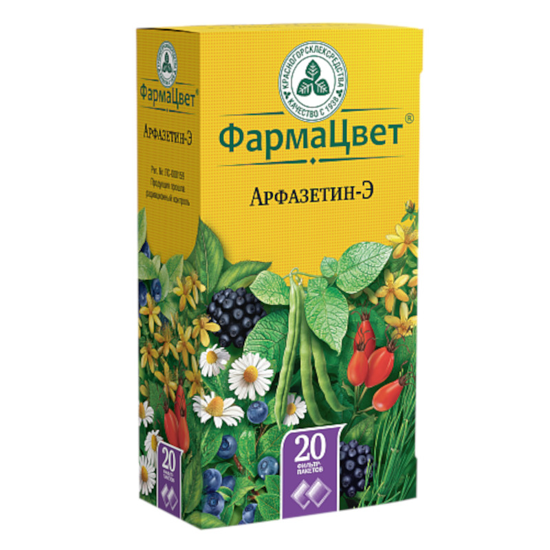 Арфазетин-Э сбор фильтр-пакеты 2 г 20 шт